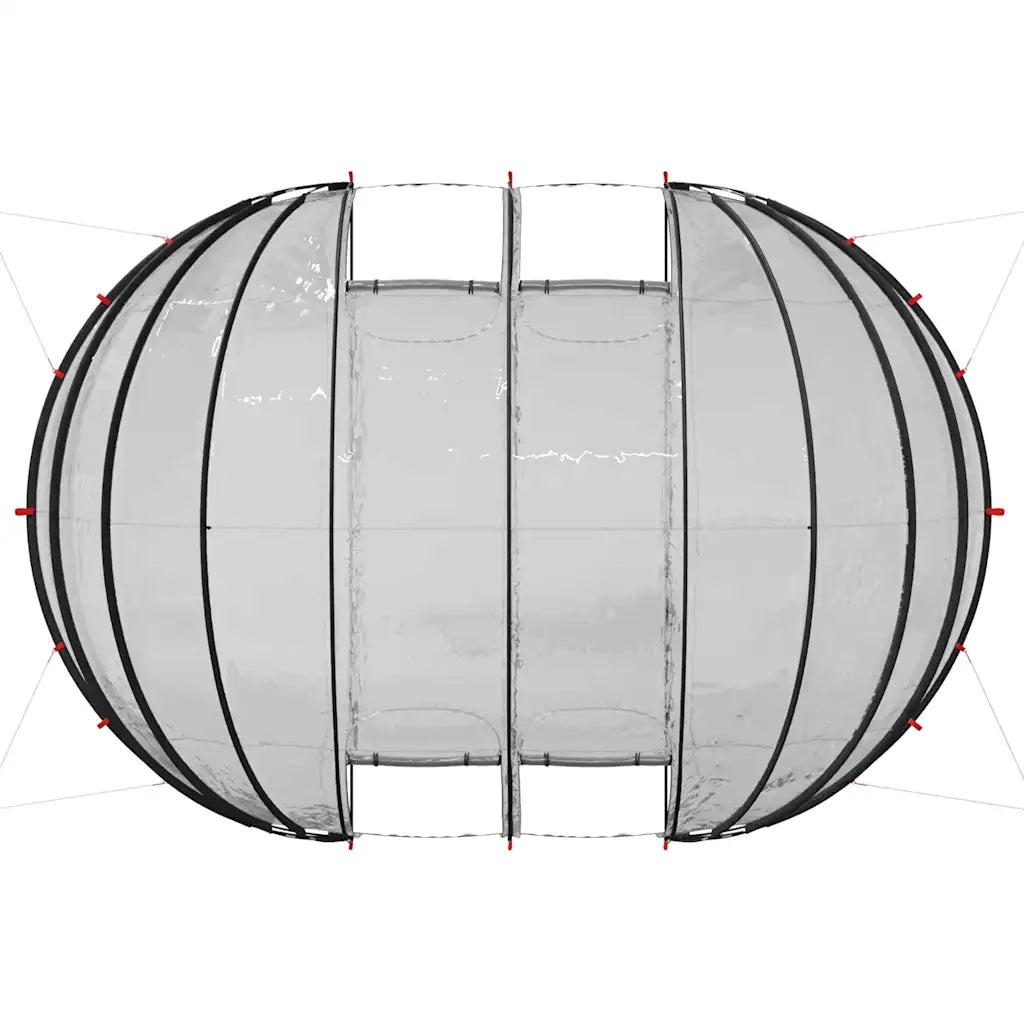 Tenda da piscina a cupola Trasparente 538 x 440 x 204 cm PVC