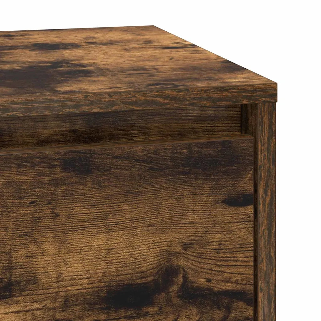 Comodino | Armadio da Notte | Mobiletto da notte con cassetto Rovere fum¨¦ 39 x 34,5 x 65 cm