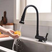 Foglia di cucina a pressione alta, foglia di cucina a pressione alta con 3 getti d'acqua, miscelatore cucina a pressione alta in acciaio inossidabile con 3 getti d'acqua