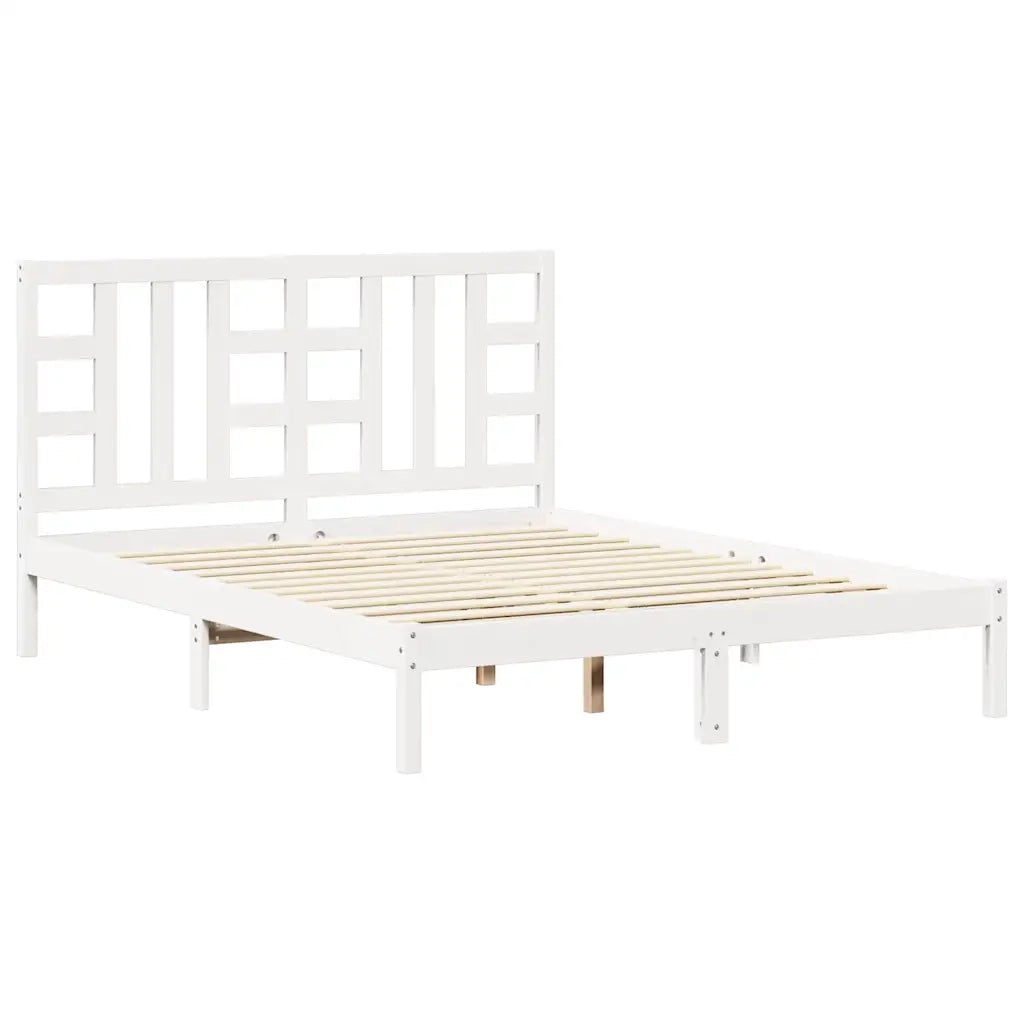 Giroletto Bianco in Legno Massello 150x200 cm King Size