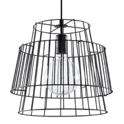 Lampada a sospensione PORTAL nera metallo E27 Pure Lume