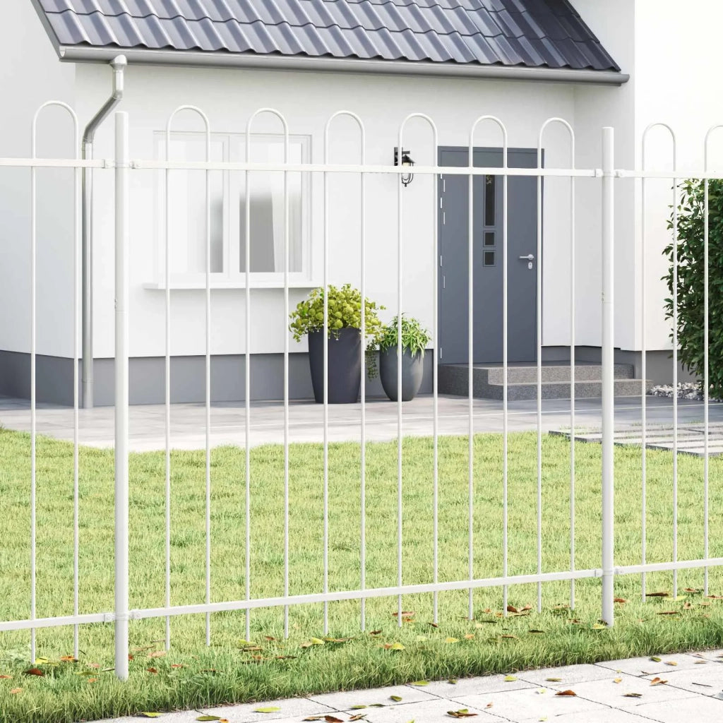 Recinzione per Giardino 4 pcs Grigio 6,8 x 1,2 m 3334071