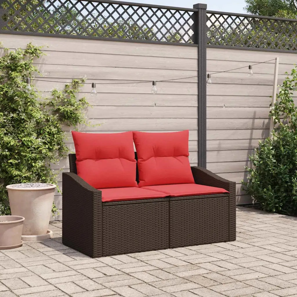 Divano da giardino Marrone 123 x 62 x 69cm polyrattan 42006778