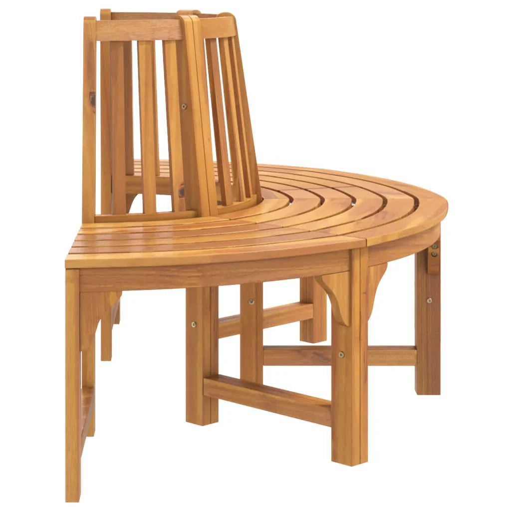 Panca da giardino mobili da giardino per esterni terrazza semicircolare torre ad albero diametro 160 cm in legno massello di eucalipto 02_0011820