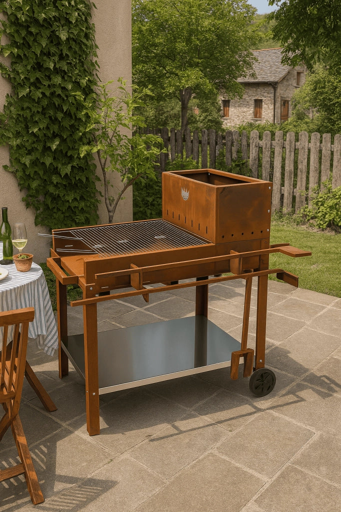 BARBECUE A LEGNA FLIPPER 45X50 CORTEN