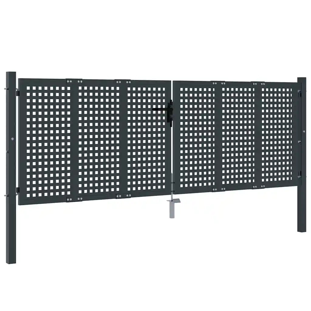 Cancello Giardino Antracite 300x125 cm in Acciaiocod mxl 95196