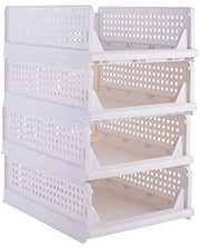 Sistema di armadi per abbigliamento. Set di 4 armadi per abbigliamento. Organizzatore di armadi staccabile. Scatole di archiviazione risparmiano spazio. (S-44x34x14)