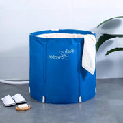 Bacino da bagno pieghevole e portatile 70 x 65 cm - Blu con cuscino