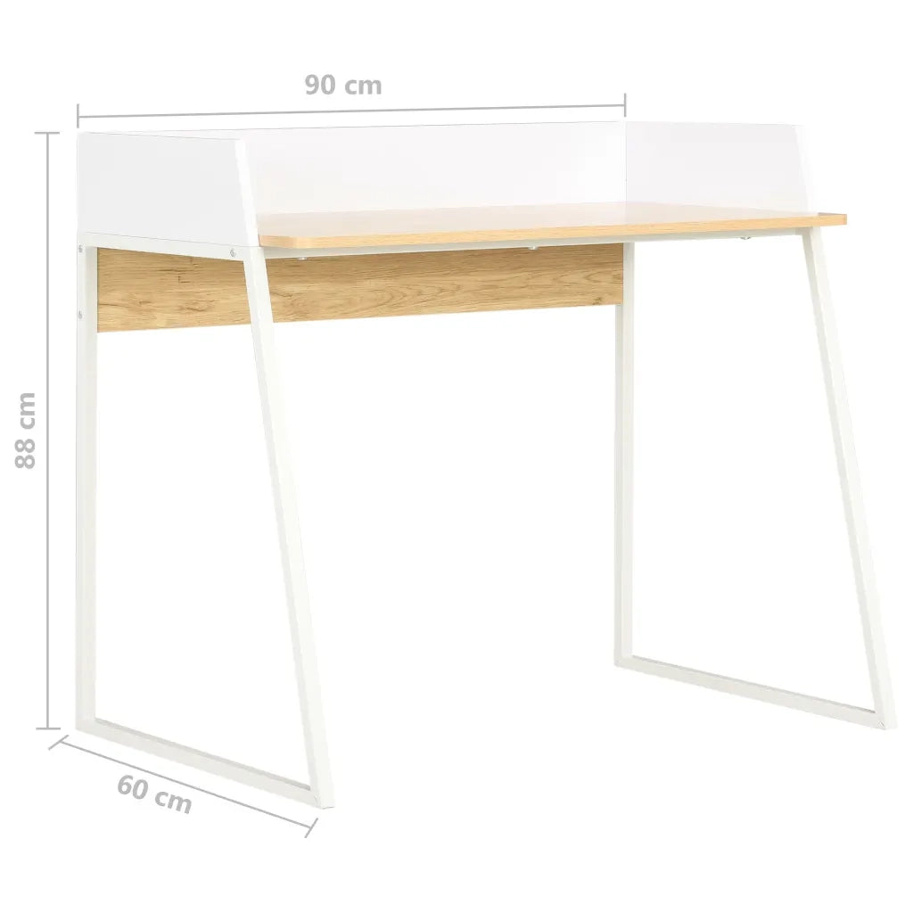 Scrivania Bianca e Rovere 90x60x88 cm cod mxl 75901