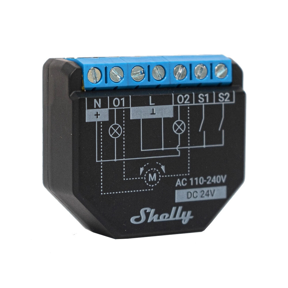 Shelly Plus 2PM - Centralina Domotica WiFi per automazione motori