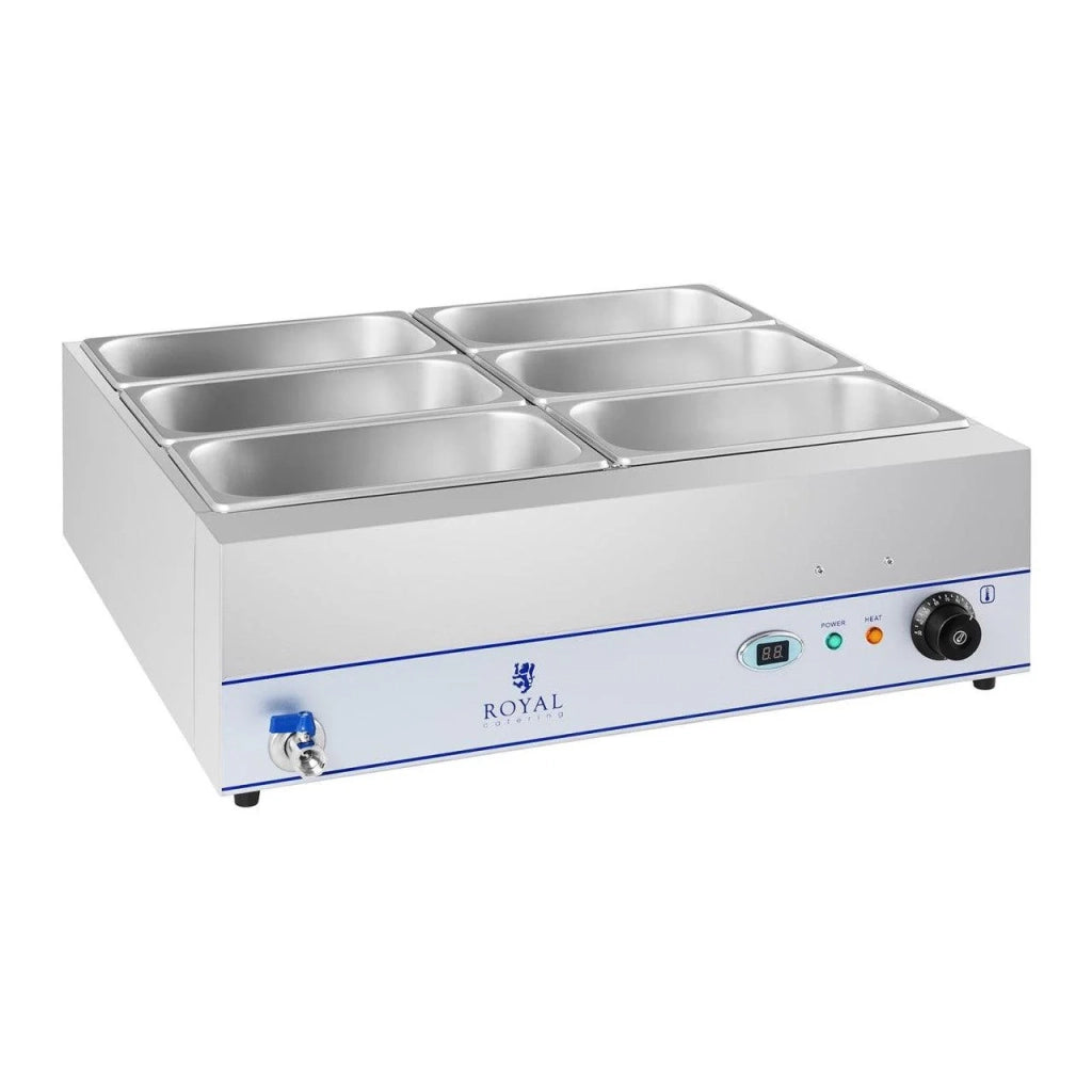 Bagnomaria - 2000 watt - 6 x 1/3 GN - rubinetto di scarico 14_0000559
