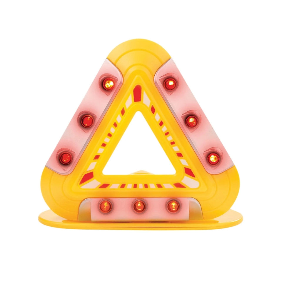 Trade Shop - Triangolo Di Emergenza Per Auto A 9 Led Ricaricabile Segnale Pericolo Magnetico -