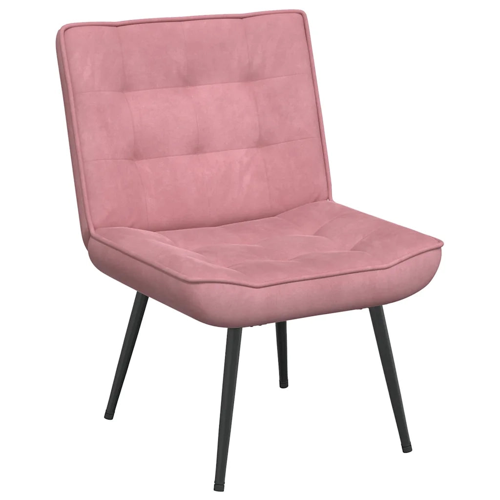 Poltrona Relax 64x74x84 cm Rosa in Velluto 4012320