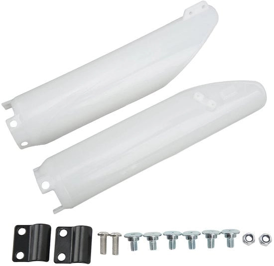 Veroeverscherm 2 pezzi - Schokdemperbeschermer - Vervanging per CR125R/CR250R/CRF450R - ABS Materiale - Protezione contro sporcizia/polvere - Incluso accessorio per viti - Veroeverscherm