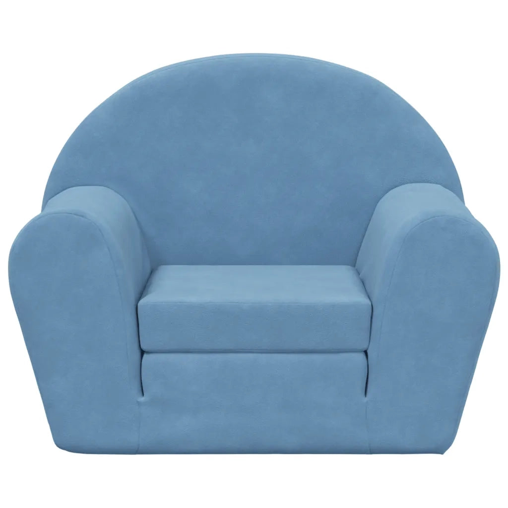 Divano Letto per Bambini-Sofa Letto-Daybed-Divanetto Blu in Morbido Peluche 452041