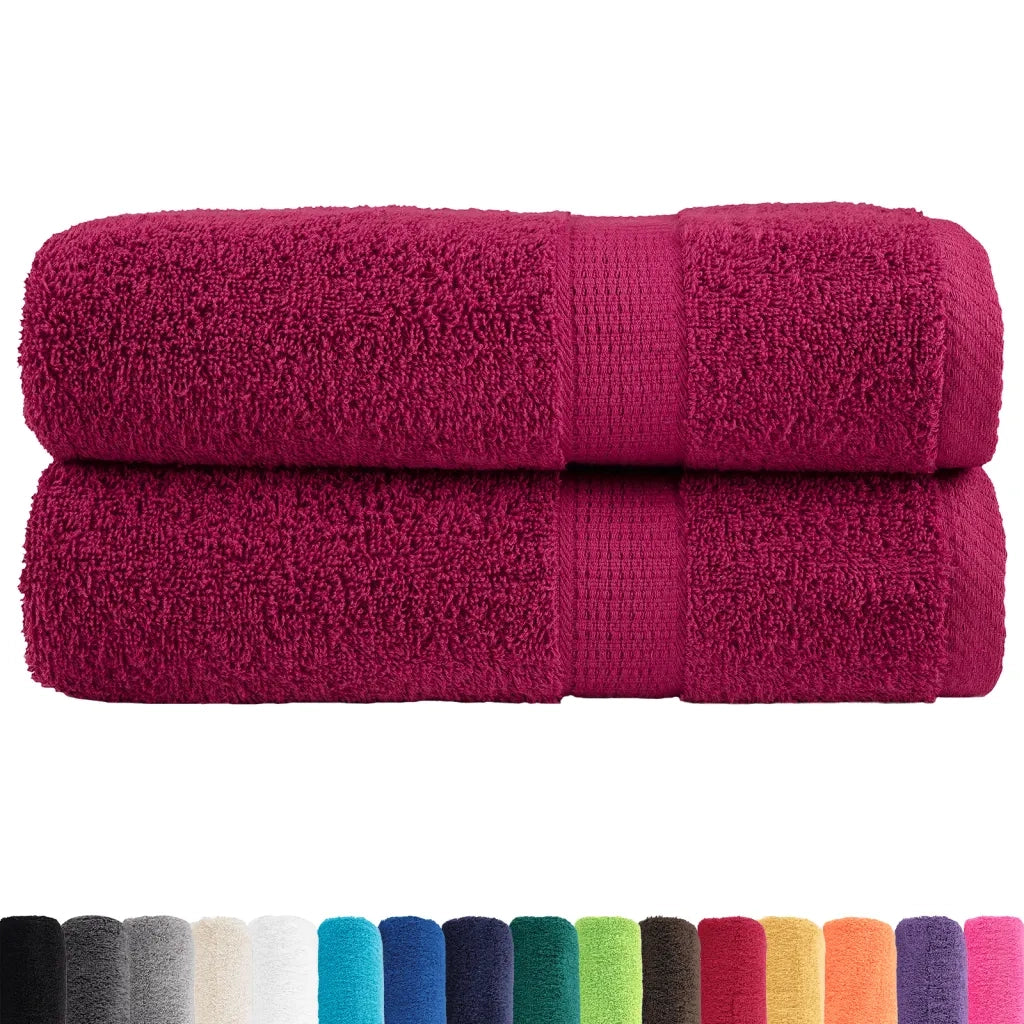 Asciugamani Premium SOLUND 2 pz Bordeaux 50x100 cm 600 g/m² 137209