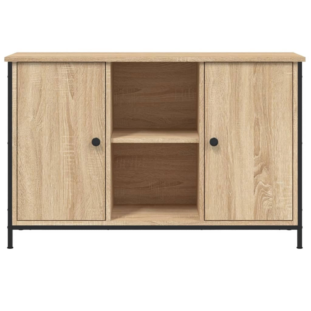 Mobile TV multimediale mensola TV credenza TV sala da pranzo soggiorno camera da letto rovere Sonoma 100 x 35 x 65 cm legno ingegnerizzato marrone 02_0027428
