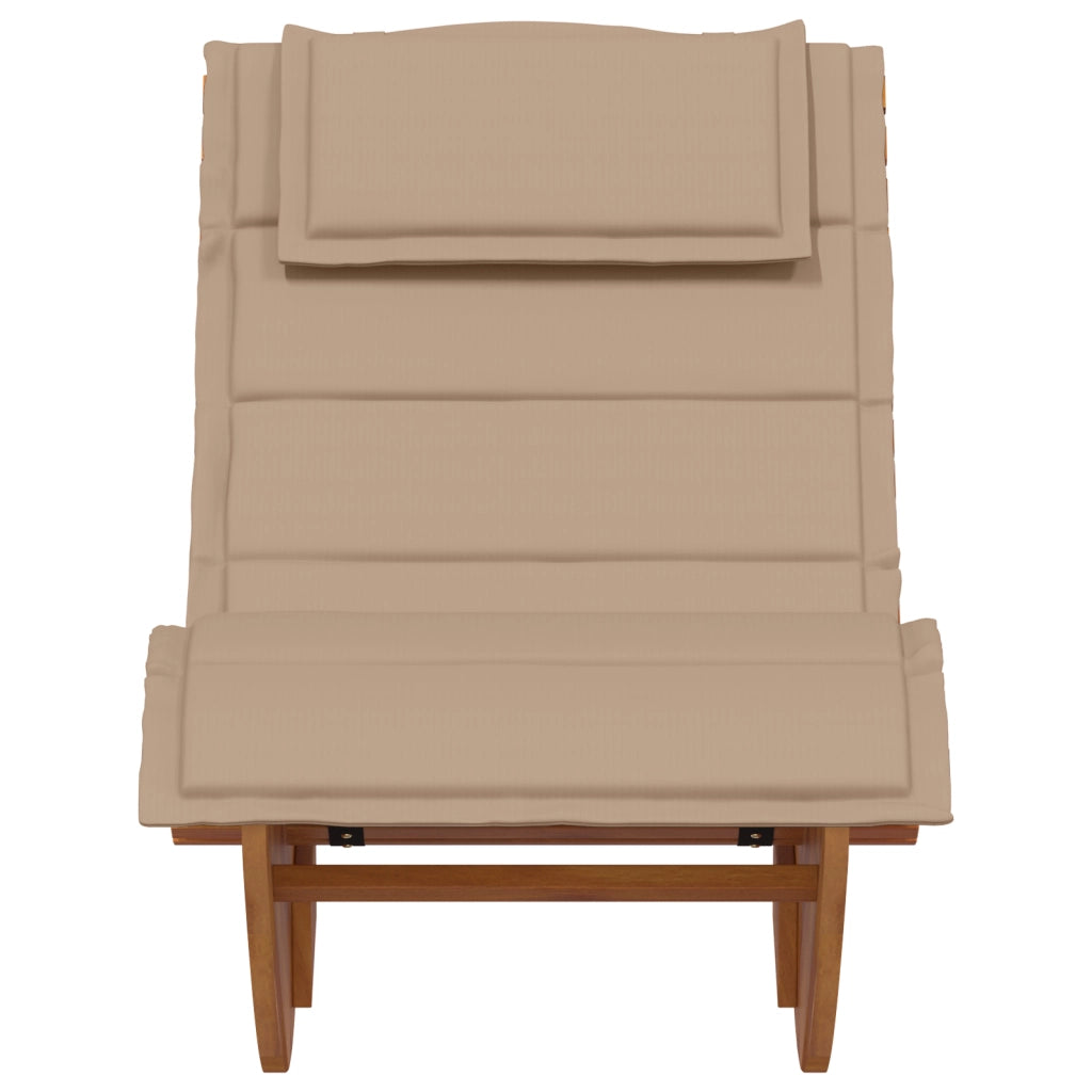 Lettini Prendisole Dondolanti con Cuscini 2 pcs Legno Massello di Acacia