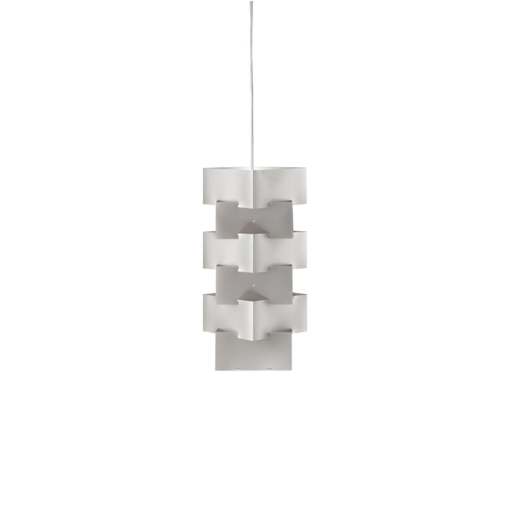 Sospensione Moderna Building Polilux ® Argento E Metallo Cromo 1 Luce E27