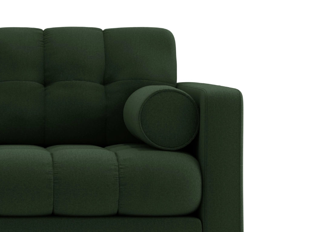 Cosmopolitan Design - Divano "Bali" 2 posti in tessuto strutturato verde scuro 