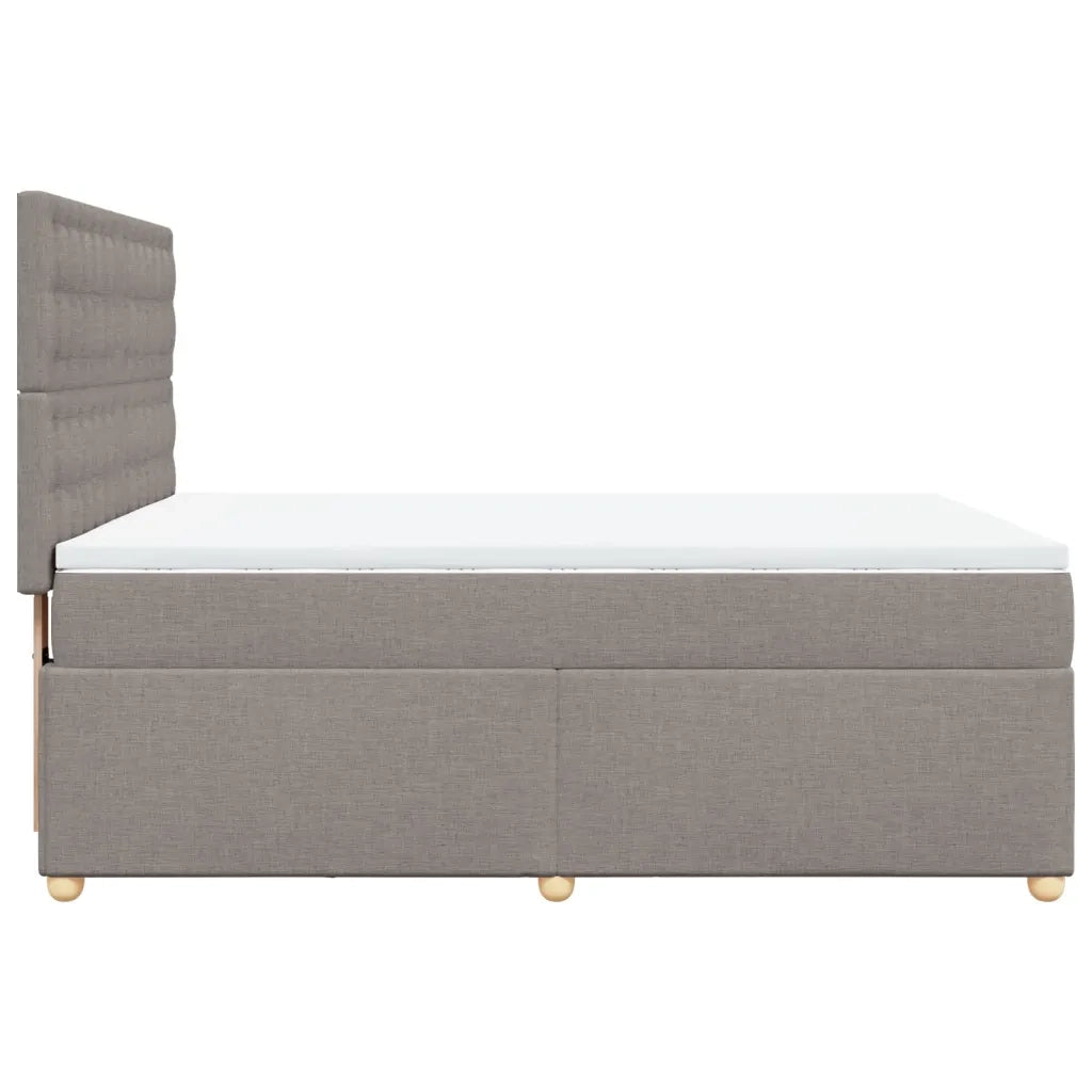 Giroletto a Molle con Materasso Tortora 140x200 cm in Tessuto