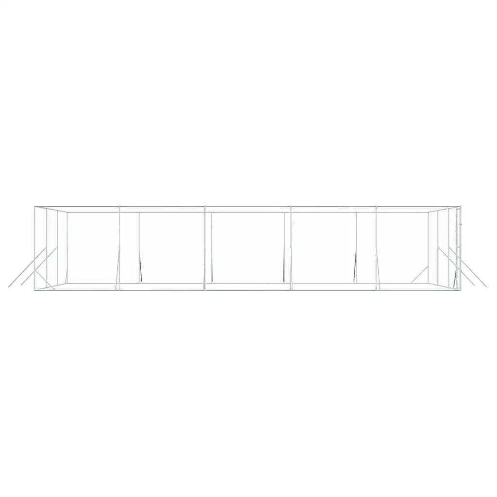 Cuccia per Cani da Esterno Argento 6x10x2 m in Acciaio Zincato 3190461
