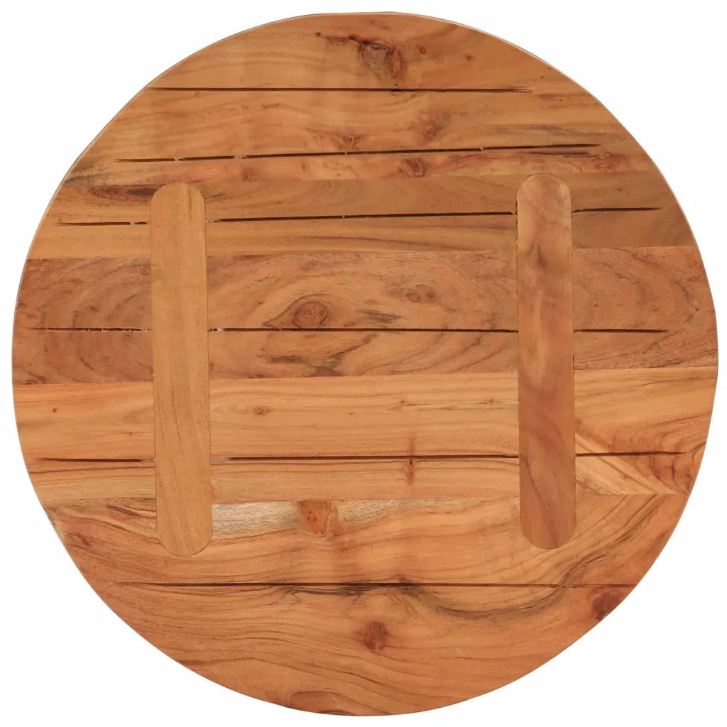 Piano per Tavolo Ã˜60x2,5 cm Rotondo in Legno Massello di Acacia