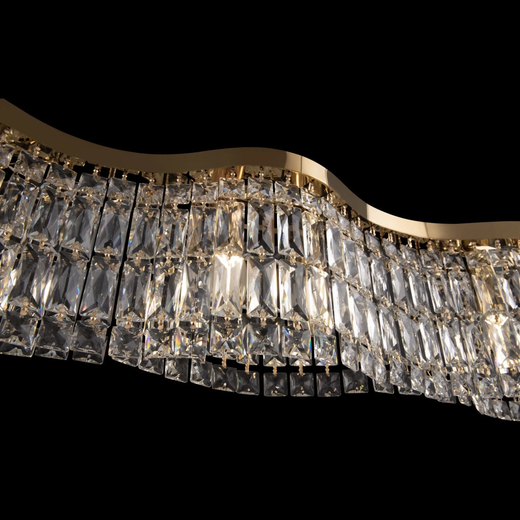 Lampadario Dune Maytoni cristallo oro 6 luci E14 DIA005PL-06G