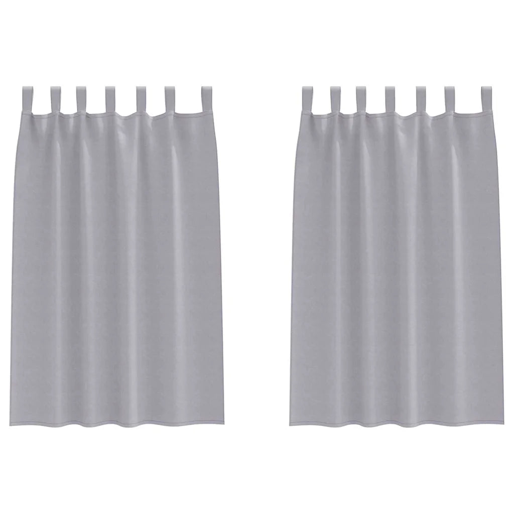 Tende Blackout con Anelli 2 pcs Grigio Metallico 175 x 140 cm 4107579