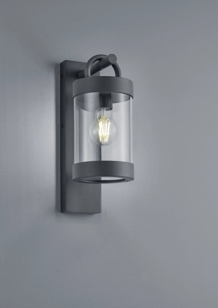Applique Parete Led Esterno Lanterna Crepuscolare Antracite Sambesi GD Trio
