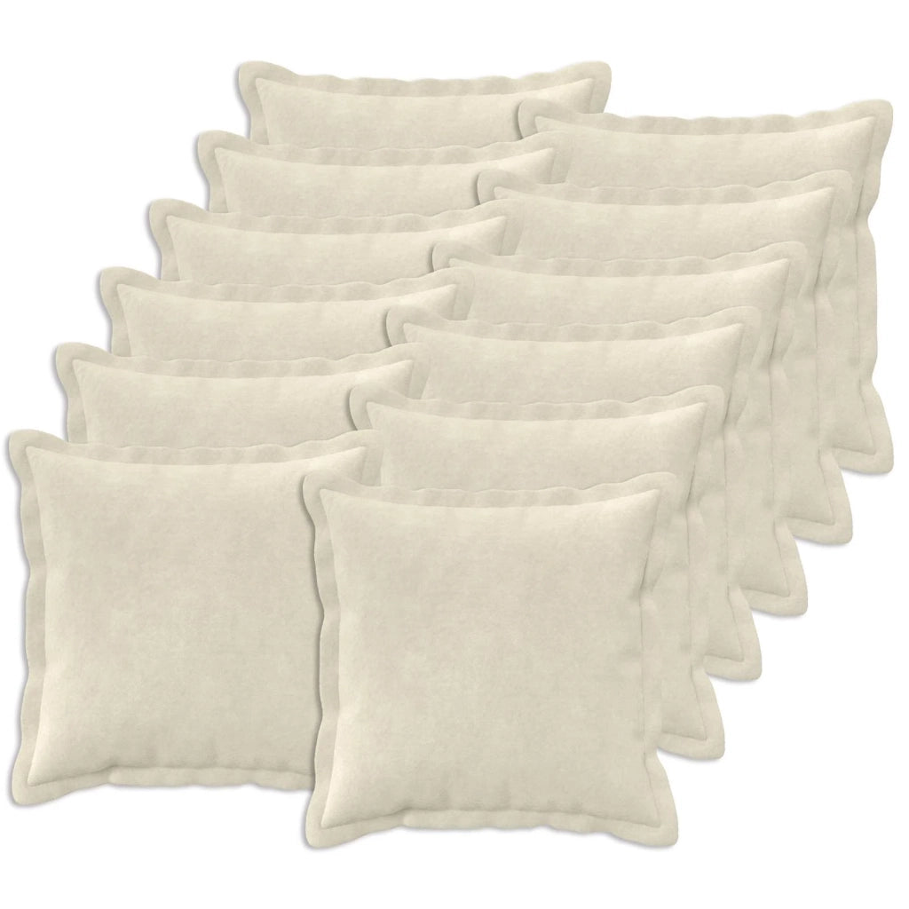 Cuscino con cuscino HOUTEN 12 pz Crema Fleece in microfibra 932958