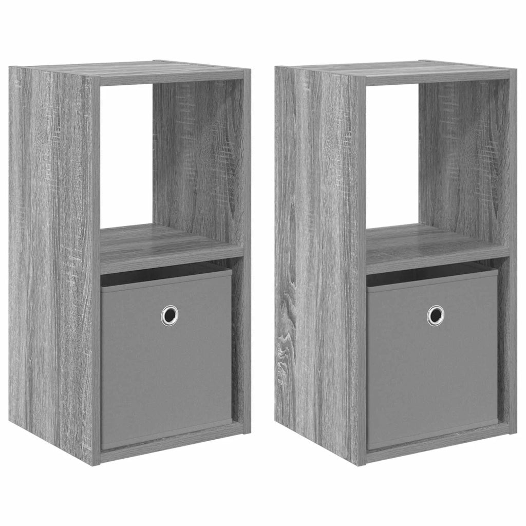 Comodino con cassetto 2 pcs Grigio Sonoma 30,5 x 27 x 59,5 cm 8000623