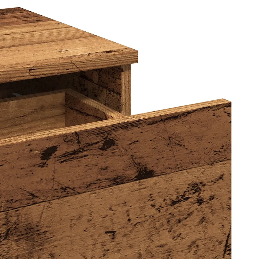 Comodini 2 pz-Set di 2 Tavolino da notte in Legno Vecchio 40x35x65 cm in Legno Multistrato