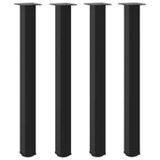 Gambe per tavolo da bar 4 pz nere 90-92 cm in acciaio 4012472
