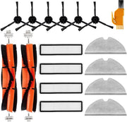 Accessori per aspirapolvere 17 pezzi - Set di spazzole principali - Set di spazzole laterali - Filtri - Sacchi di aspirazione - Sostanzialmente duraturi e riciclabili - Aspirapolvere robotico