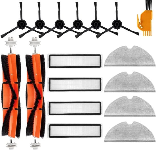 Accessori per aspirapolvere 17 pezzi - Set di spazzole principali - Set di spazzole laterali - Filtri - Sacchi di aspirazione - Sostanzialmente duraturi e riciclabili - Aspirapolvere robotico