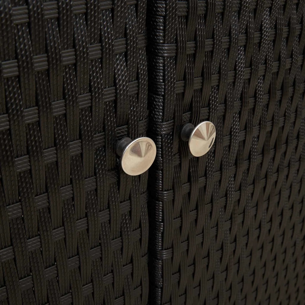 Armadio con lo scaffale con porta Nero 100 x 36 x 102 cm Rattan 4103821