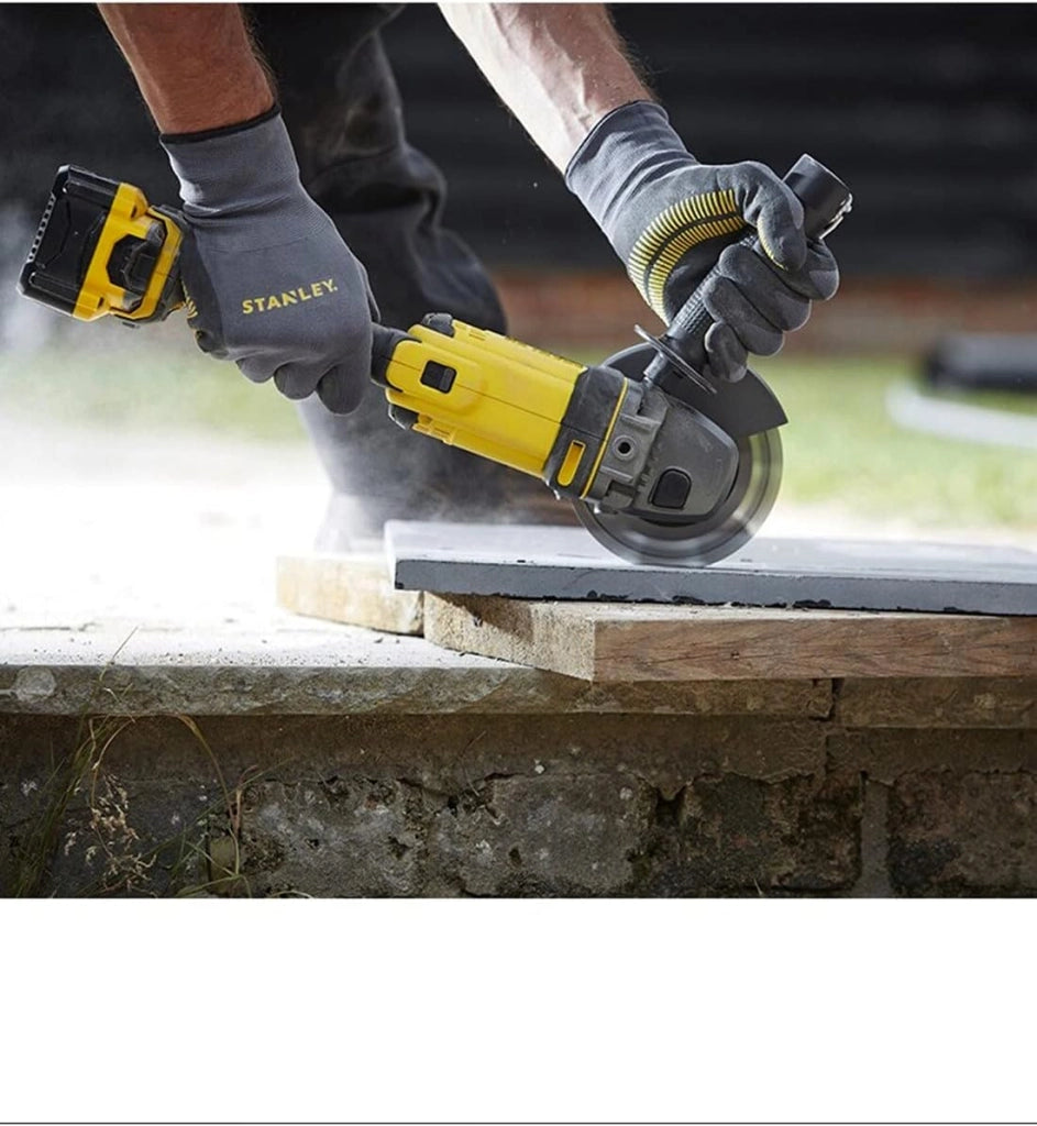 STANLEY FatMax Kit SVK212 (Trapano a Percussione SFMCD711 + Smerigliatrice SFMCG400 + 2 Batterie 2,0 Ah + Caricabatteria + TSTAK VI)