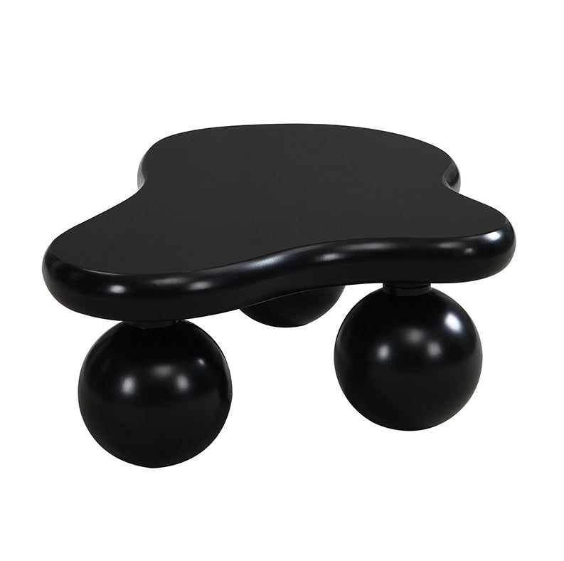 Tavolino da caffè a forma di nuvola con LED a 16 colori; 95x62;5x32 cm; MDF nero