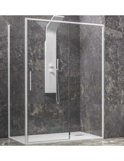 Box doccia LEA 400 100x80 x200 cm profilo bianco
