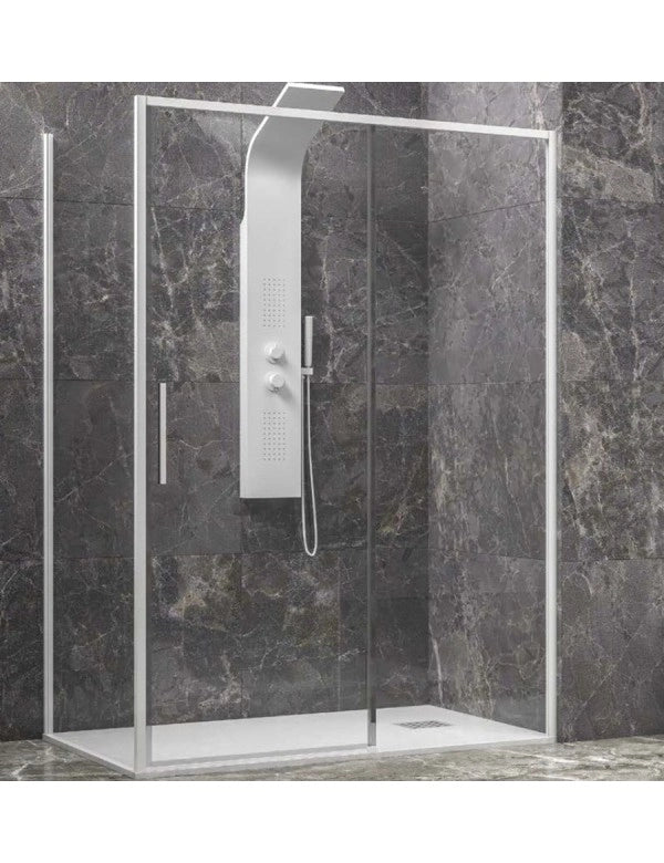 Box doccia LEA 400 100x80 x200 cm profilo bianco