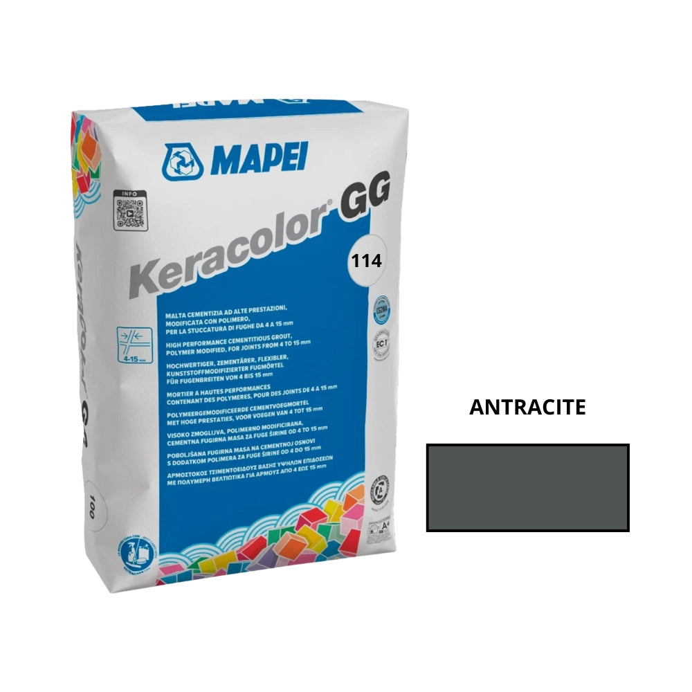 Keracolor gg mapei stucco per fughe a grana grossa antracite 114 25 kg