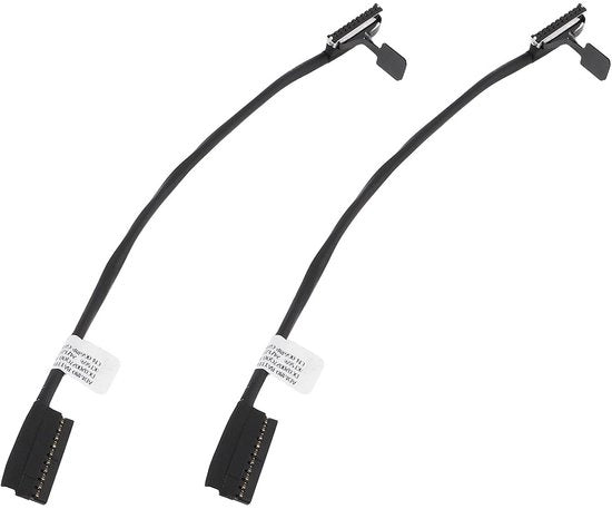 Cavo di ricambio per batteria - DC020027Q00 0G6J8P - 2 pezzi - Adatto per laptop - Nero