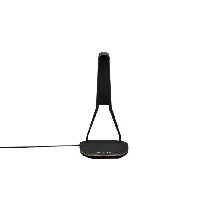 Supporto per cuffia/auricolare - THE G-LAB - K-STAND HYDROGEN - 2 porte USB - Nero