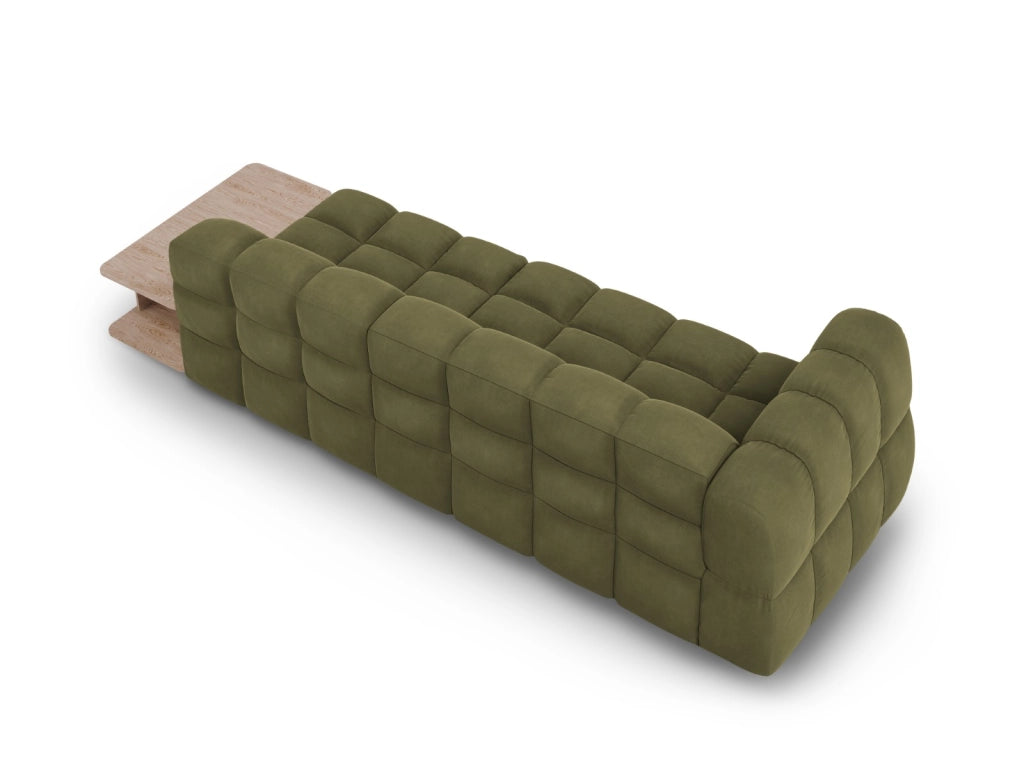 Cosmopolitan Design - Divano modulare destro "Sky" 4 posti in velluto verde chiaro 