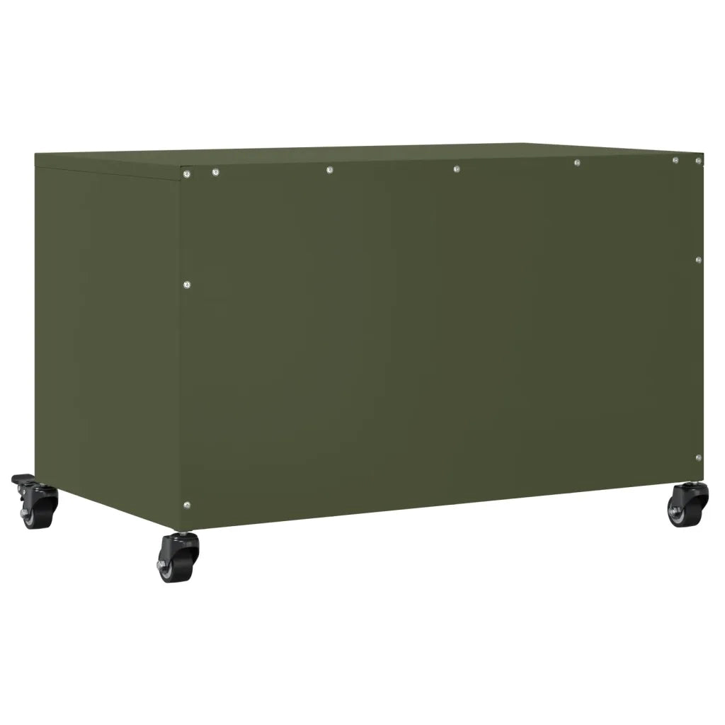 Mobile TV Verde Oliva 68x39x43,5 cm in Acciaio