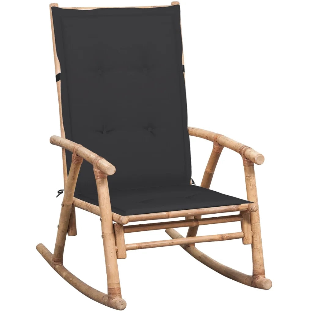 Sedia a Dondolo con Cuscino in BambÃ¹ cod mxl 46048