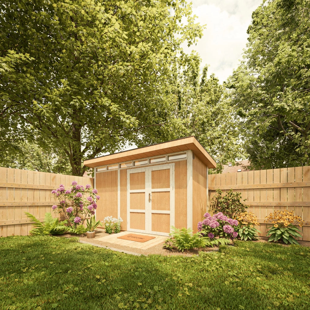 Casetta da Giardino di QUALIT? PREMIUM 4,3m?²-L161xW411cm - TIMBELA M902A-TUNDRA GREY