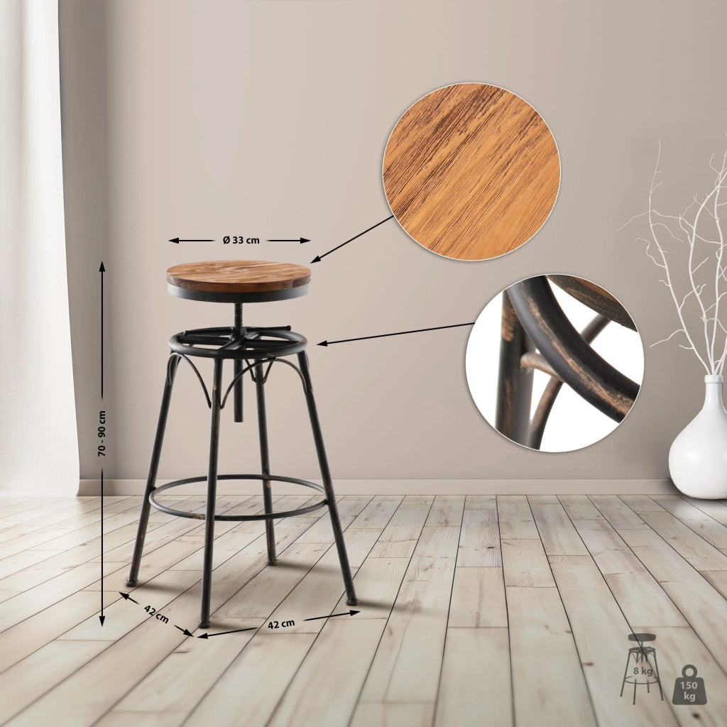Set di 2 sgabelli da bar Beam 1