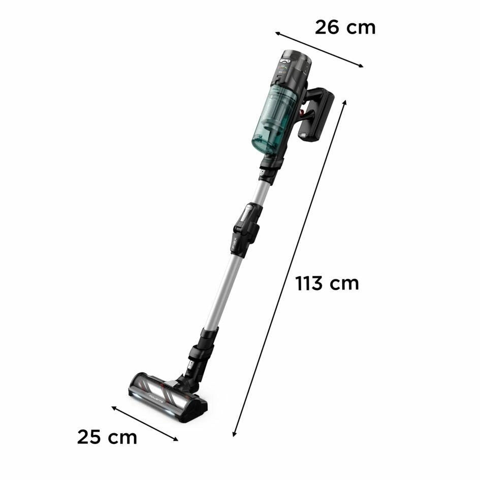 Rowenta RH9A32 aspirapolvere senza filo Alluminio, Verde Senza sacchetto
